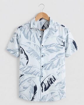 Men Leaf Print Regular Fit Shirt-image-44