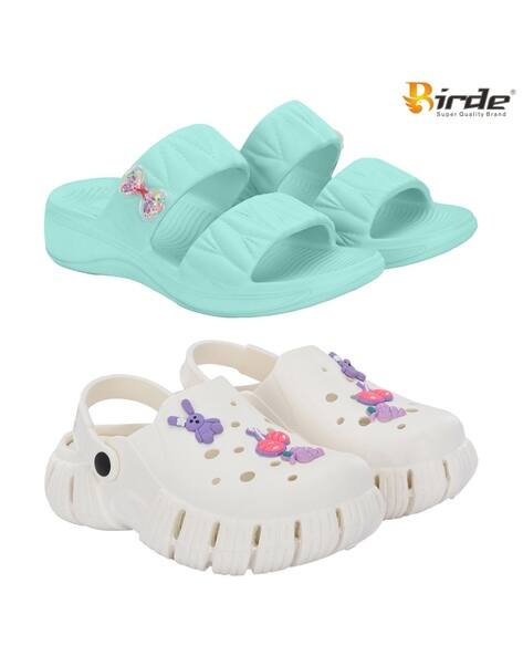 BIRDE Women Combo Pack of 2 Clogs Sandals