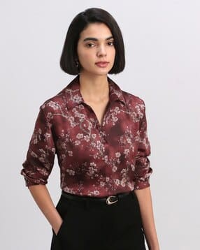 allen solly Women Floral Print Regular Fit Shirt-picture-16