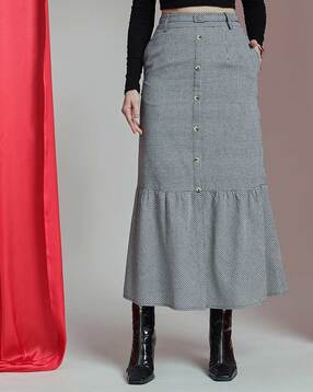quiero Women Checked Flared Skirt-picture-48