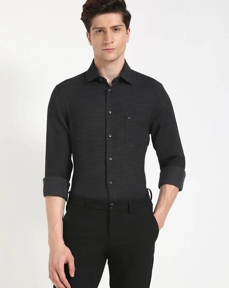 TOMMY HILFIGER Heathered Regular Fit Twill Shirt