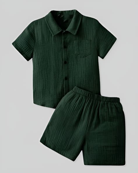 FASTDEAL X AG Boys Patterned Shirt & Shorts Set