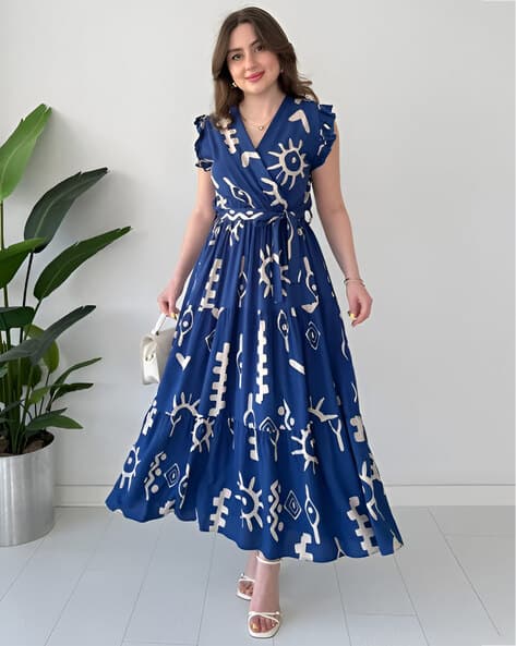 ZWERLON X AG Women Tribal Print Fit & Flare Dress