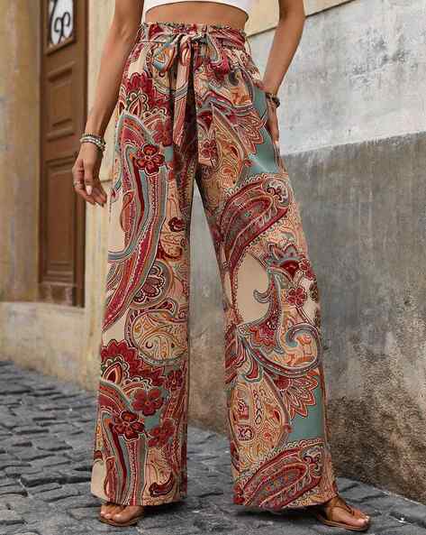 Hivora Women Paisley Print Relaxed Fit Pants