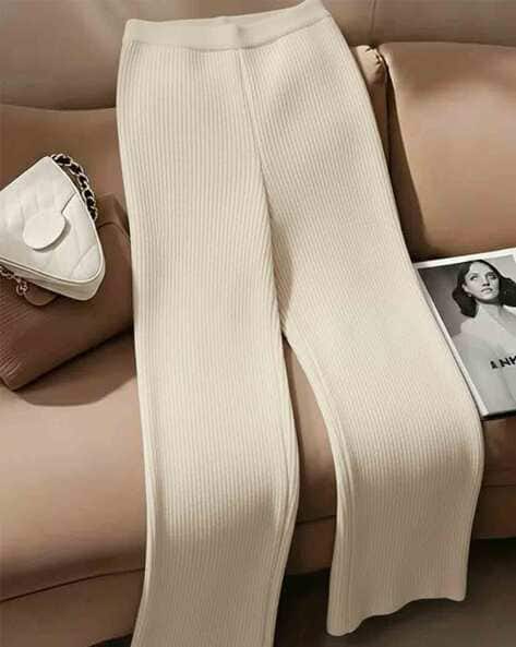 TROMKO Women Ribbed Relaxed Fit Trousers