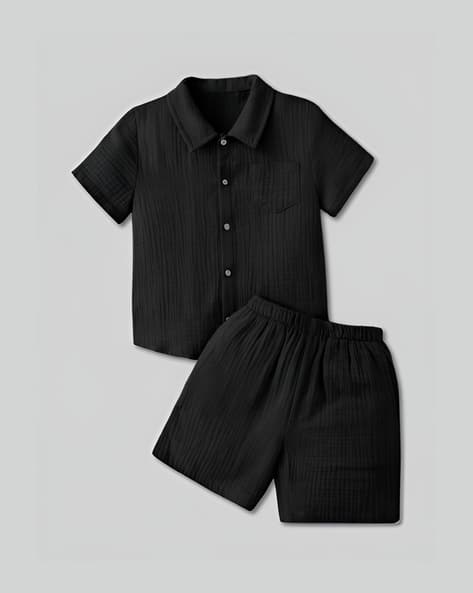 FASTDEAL X AG Boys Patterned Shirt & Shorts Set