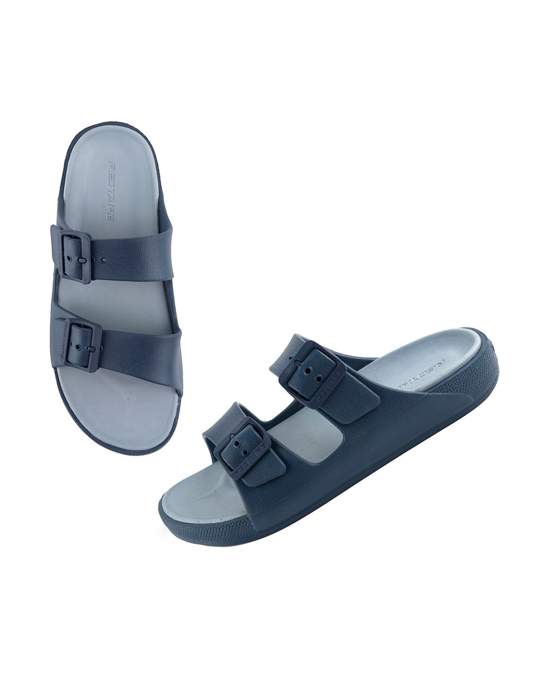 Buy RED TAPE Open-Toe Slip-On Flat Slides Online | Ajio.com