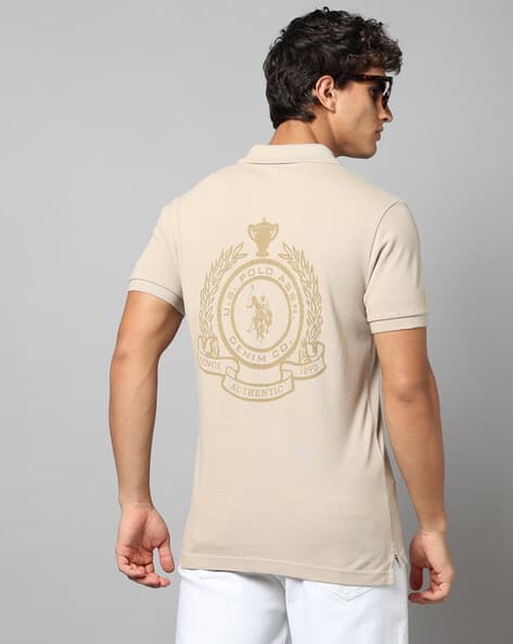 U.S. Polo Assn. Men Logo Print Slim Fit Polo T-Shirt