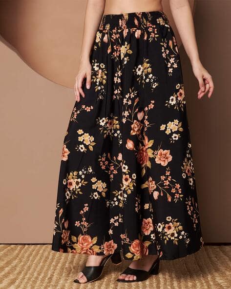 ZWERLON X AG Women Floral Print High-Rise Palazzos