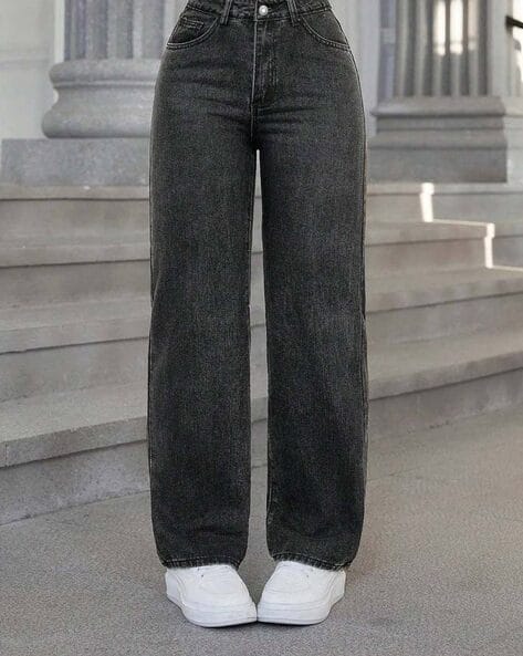 KOTTY High Rise Straight Jeans