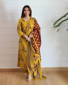 kiana house of fashion Women Floral Straight Kurta Set-picture-20