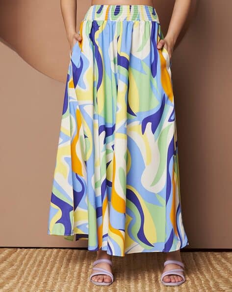 ZWERLON X AG Women Printed High-Rise Palazzos