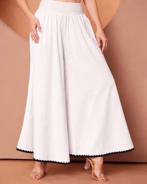 ZWERLON X AG Women Flared Flat-Front Palazzos