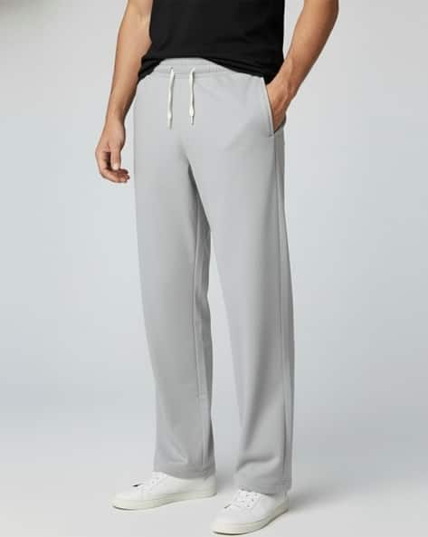 Men Straight Trackpants with Insert Pockets