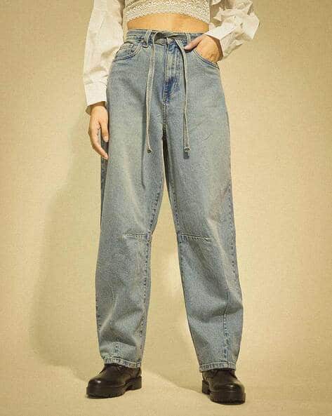 FLYING MACHINE Women Acid-Washed Baggy Fit Jeans