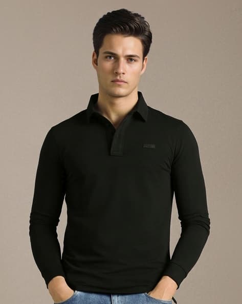 LOUIS PHILIPPE Men Slim Fit T-Shirt with Full Sleeves