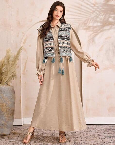 ASHRIFAB Women A-Line Dress with Jacket