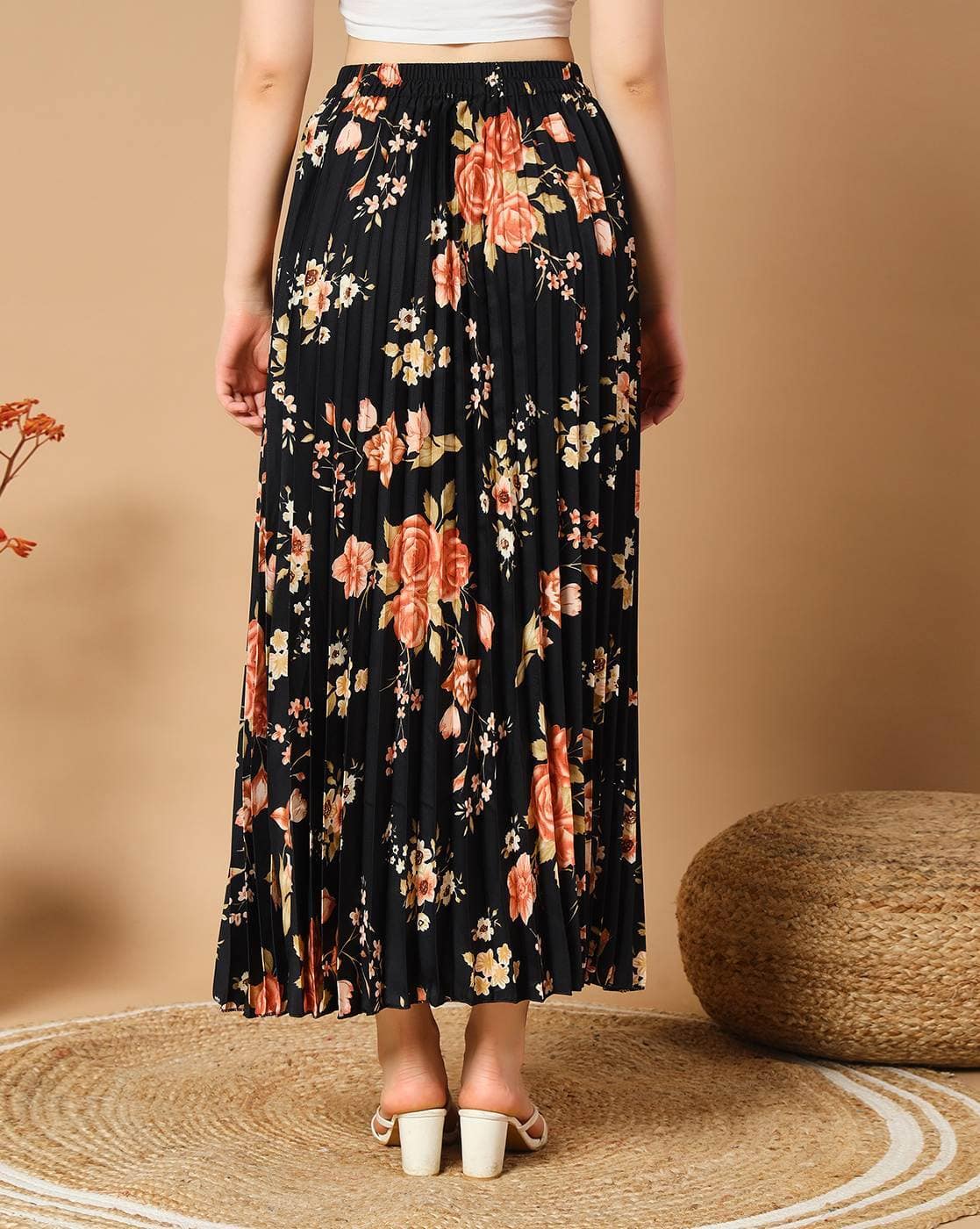 Buy Gold & Black Skirts for Women by ZWERLON X AG Online | Ajio.com