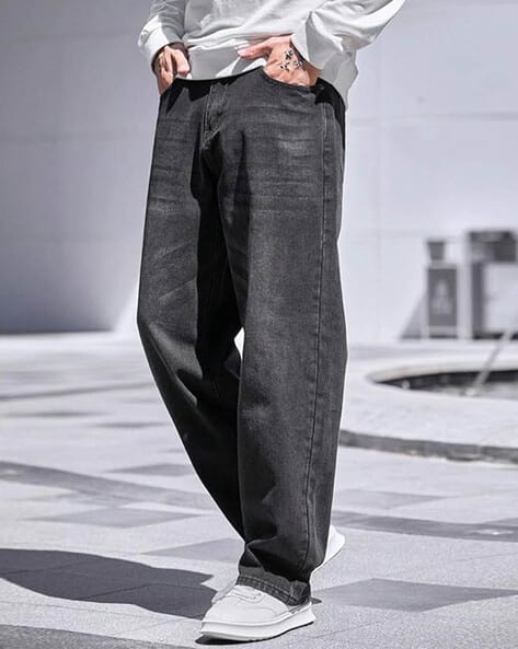 POSHAX Men Heavily Washed Relaxed Fit Jeans