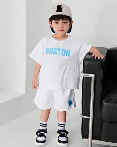 Ninas Boys Typographic Shorts & T-Shirt Set