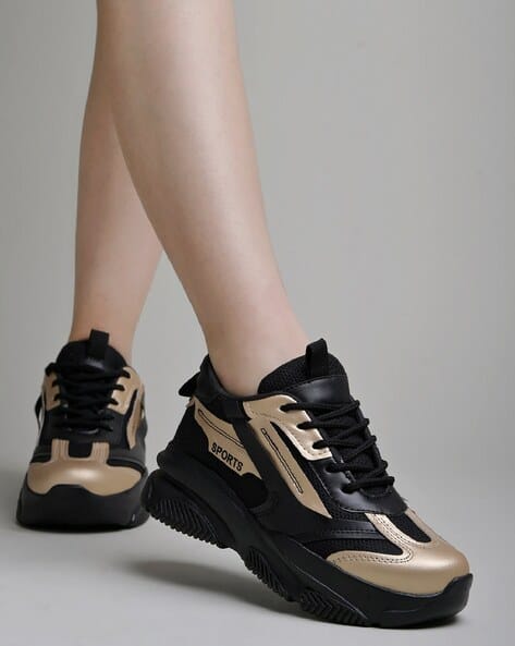 Women Mid-Top Lace-Up Sneakers