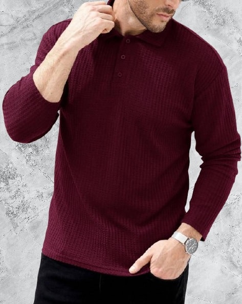 Hoodler Men Patterned Regular Fit Polo T-Shirt
