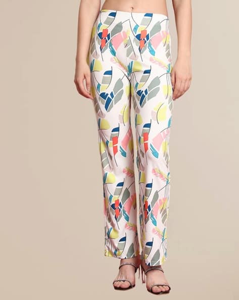 Fabflee X AG Women Printed Boot Fit Trousers
