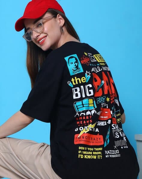TROMKO Women Graphic Print Regular Fit Crew-Neck T-Shirt