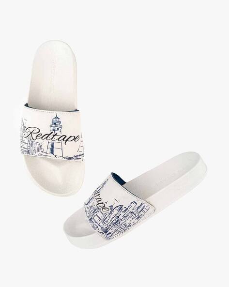 RED TAPE Women Graphic Regular Fit Slides with Flat Heels