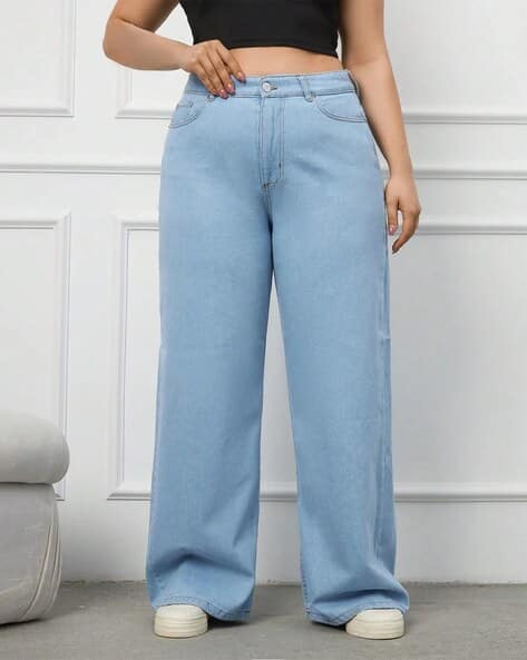 KOTTY Women High Rise Wide Jeans