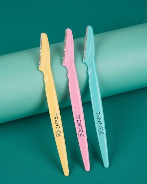 TRENDZiE SKIN CARE Women Pack of 3 Multipurpose Facial and Eyebrow Grooming Razors