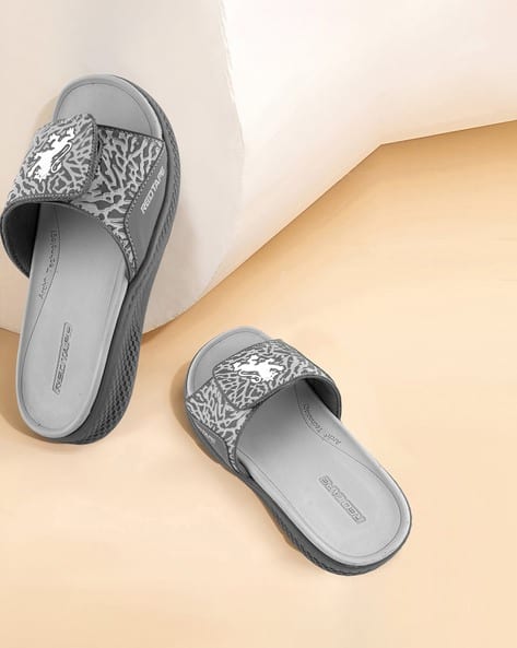 RED TAPE Men Printed Round-Toe Slides