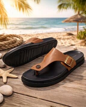woodland Men Round-Toe T-Strap Sandals-picture-32