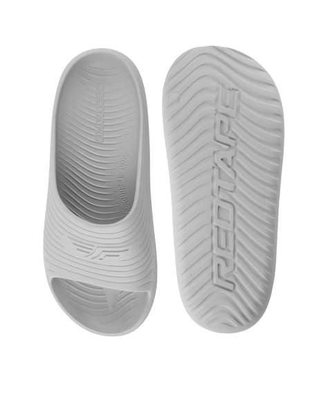 RED TAPE Men Embossed Logo Slide Flip Flops Red - Image 4