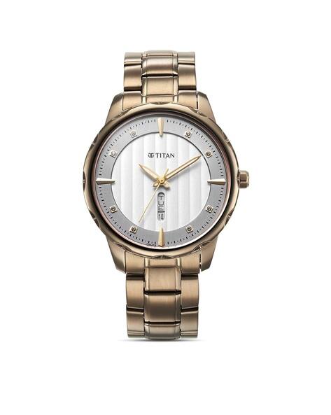 Men Analogue Watch with Metallic Strap-NU1875QM01