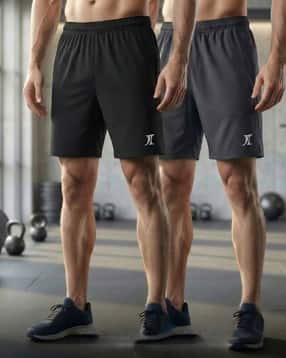 indiclub Men Pack of 2 Regular Fit Shorts-picture-34