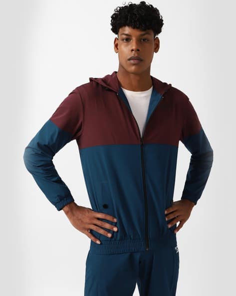 Reebok Colourblock Regular Fit Hooded Jacket