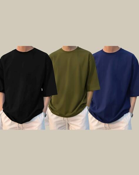 AUSK Men Pack of 3 Loose Fit T-Shirts