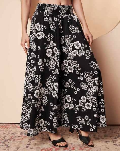 ZWERLON X AG Women Floral Print Flared Palazzos