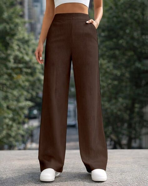 Buda Jeans Co Women Relaxed Fit Flat-Front Pants