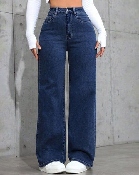 Women Washed Boyfriend Jeans
