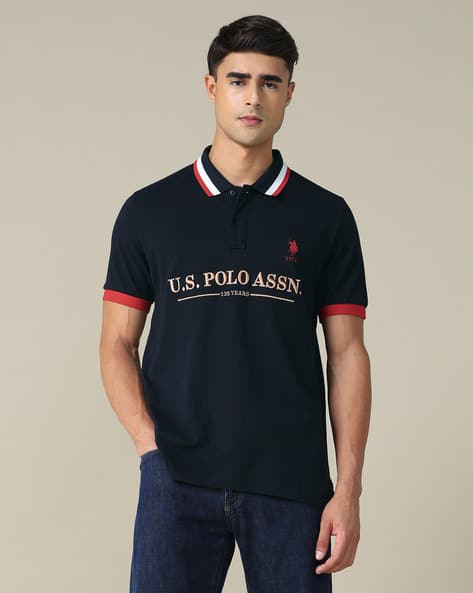 U.S. Polo Assn. Men Regular Fit Polo T-Shirt deal from ajio