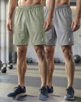 indiclub Men Pack of 2 Regular Fit Shorts-picture-43