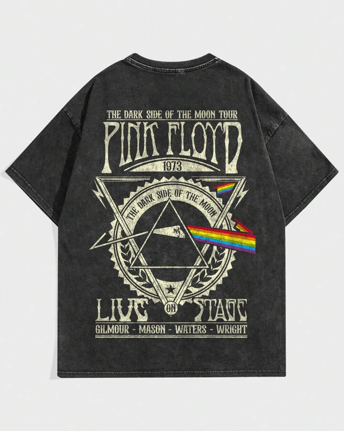 Buy Crazymonk PINK FLOYD-Men Typographic Pr Online | Ajio.com