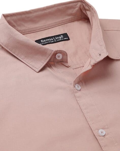Buy DENNISLINGO PREMIUM ATTIRE Classic Slim Fit Shirt with ... Online |  Ajio.com