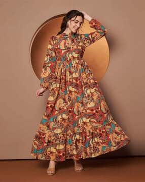 Women Floral Print A-Line Dress-image-31