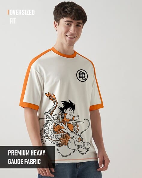 Buy Crazymonk DRAGON BALL Z-Men Graphic Pri Online | Ajio.com