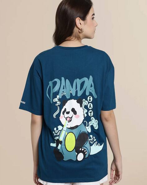Fabflee X AG Women Graphic Print Regular Fit Crew-Neck T-Shirt