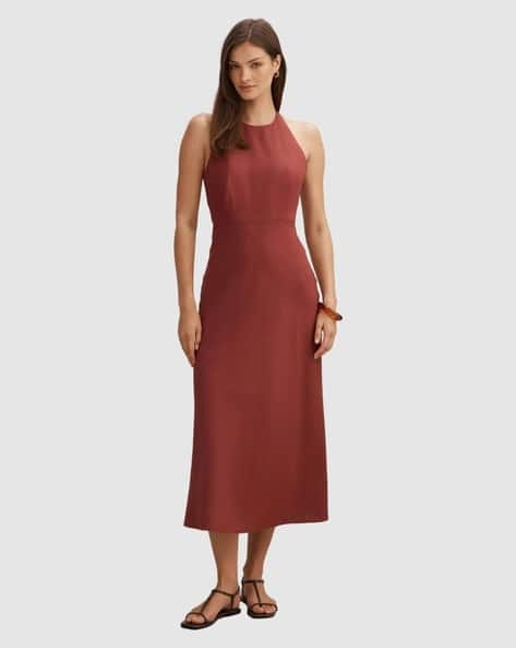 Forever New Women Halter-Neck A-Line Dress