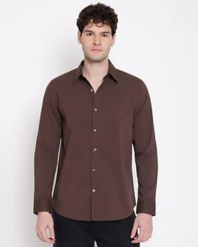guess Regular Fit Shirt with Spread Collar-picture-11